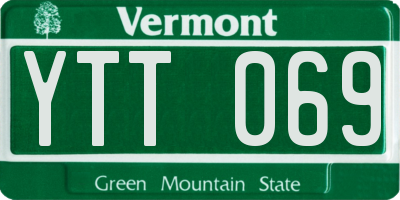 VT license plate YTT069