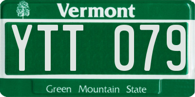 VT license plate YTT079