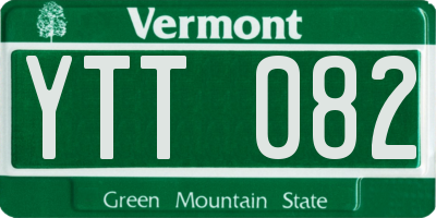 VT license plate YTT082