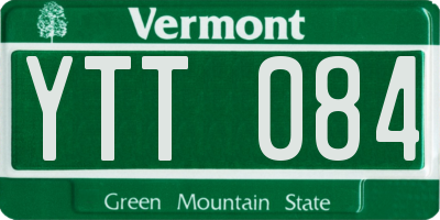 VT license plate YTT084