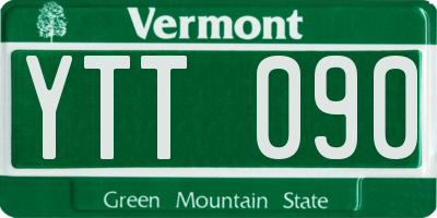 VT license plate YTT090