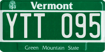 VT license plate YTT095