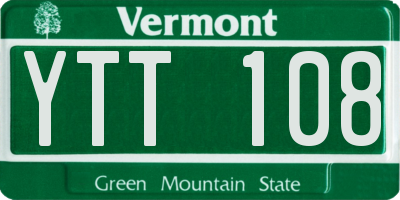 VT license plate YTT108