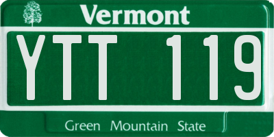 VT license plate YTT119