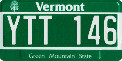 VT license plate YTT146