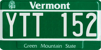 VT license plate YTT152