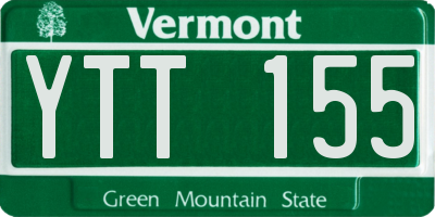 VT license plate YTT155