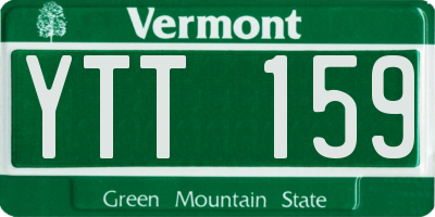VT license plate YTT159