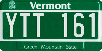 VT license plate YTT161