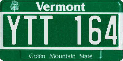 VT license plate YTT164