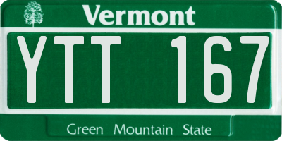 VT license plate YTT167