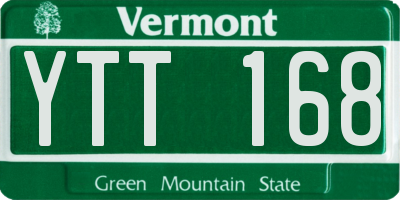 VT license plate YTT168