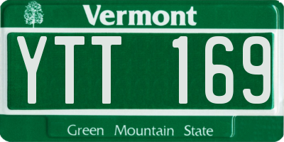 VT license plate YTT169