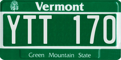 VT license plate YTT170