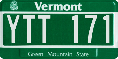 VT license plate YTT171