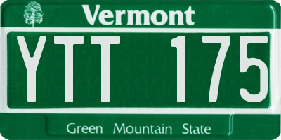 VT license plate YTT175