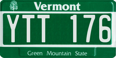 VT license plate YTT176