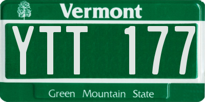VT license plate YTT177