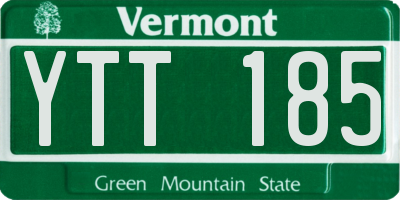 VT license plate YTT185