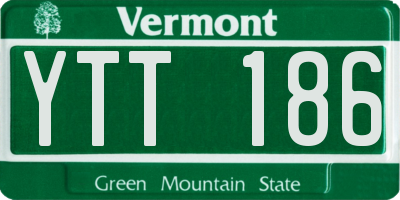 VT license plate YTT186