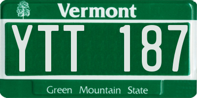 VT license plate YTT187