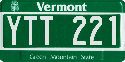 VT license plate YTT221