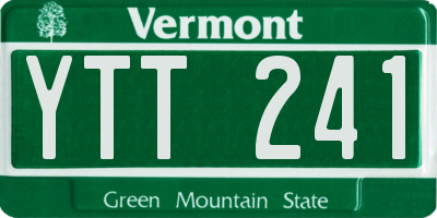 VT license plate YTT241