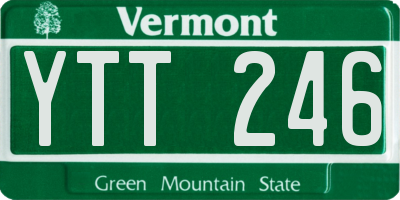 VT license plate YTT246