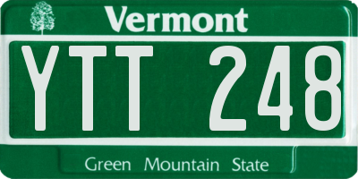 VT license plate YTT248