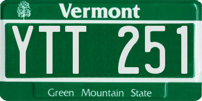 VT license plate YTT251