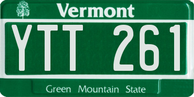VT license plate YTT261