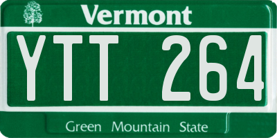 VT license plate YTT264
