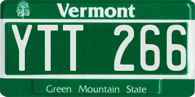 VT license plate YTT266