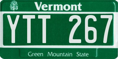 VT license plate YTT267