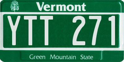 VT license plate YTT271