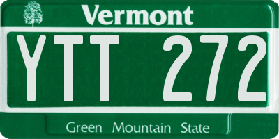VT license plate YTT272