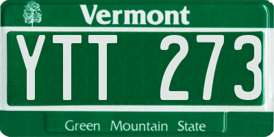 VT license plate YTT273