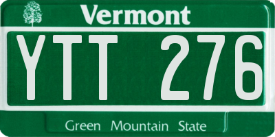 VT license plate YTT276