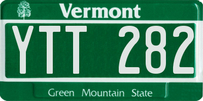 VT license plate YTT282