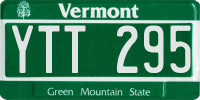 VT license plate YTT295