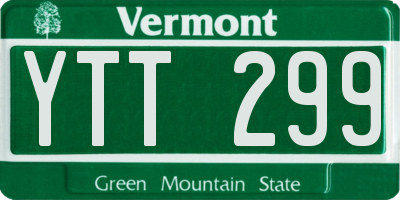 VT license plate YTT299