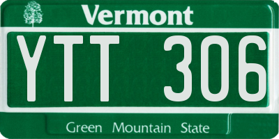 VT license plate YTT306