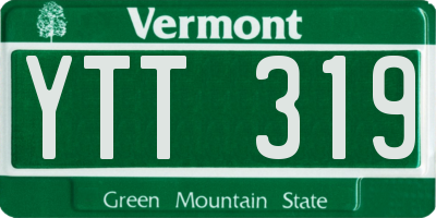 VT license plate YTT319