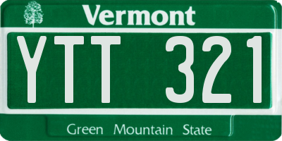 VT license plate YTT321