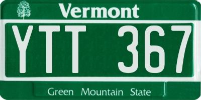 VT license plate YTT367