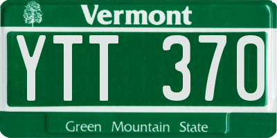 VT license plate YTT370