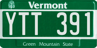 VT license plate YTT391