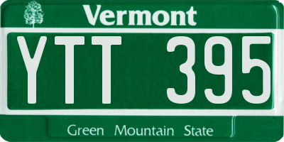 VT license plate YTT395