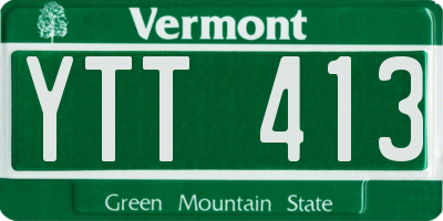 VT license plate YTT413