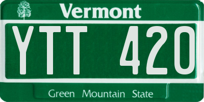 VT license plate YTT420